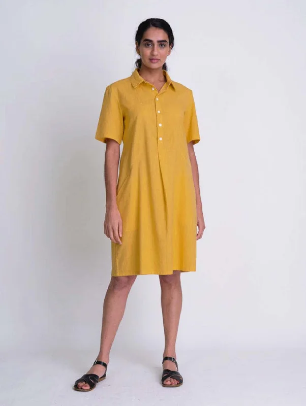 fitted prom dress-Alexa Linen Shirt Dress | Mango