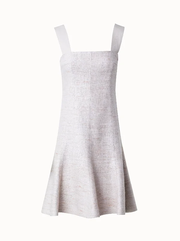 delicate sundress-Indian Silk Square Neck Dress