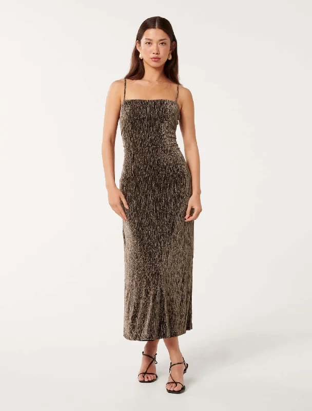 oatmeal prom dress-Kendra Glitter Jersey Maxi Dress