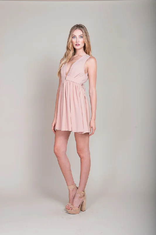 corduroy overall dress-Laine Day Festival Dress Blush