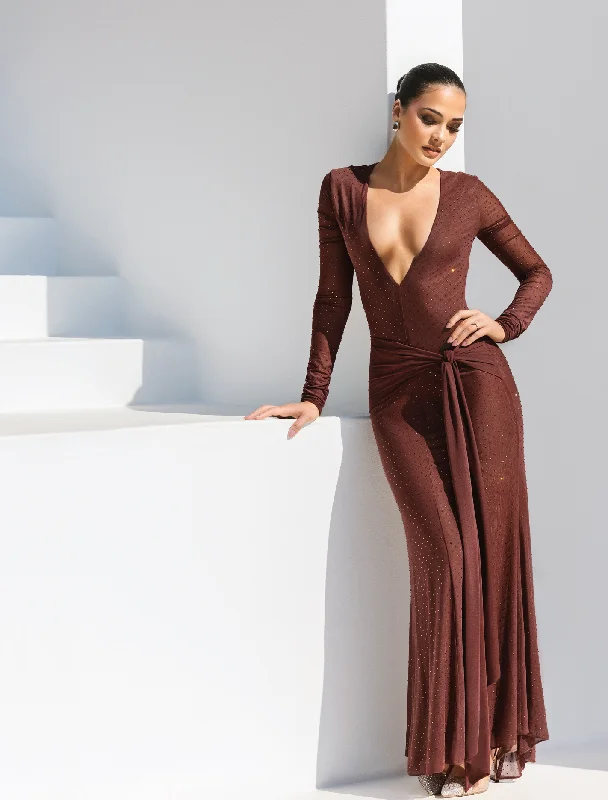 platinum prom dress-Layton Heat Seal Maxi Dress