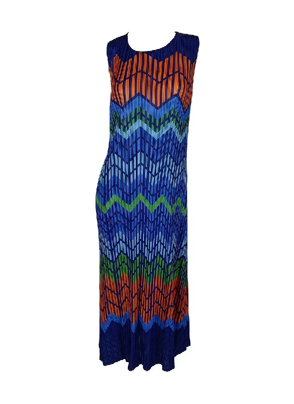 cinched sundress-N240009 Printed Sleeveless Pleated Dress *Preorder