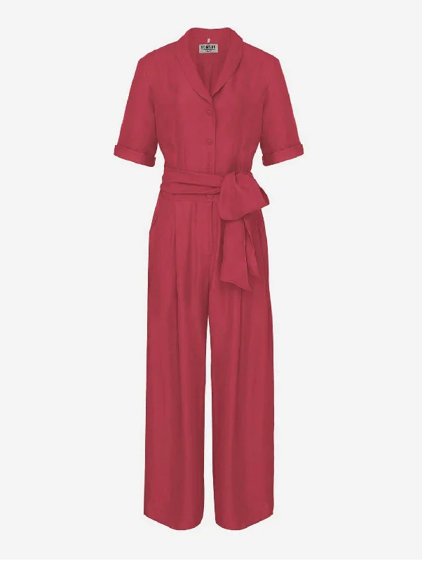 cranberry red sundress-Planet Women's Rayon Jumpsuit | Pink