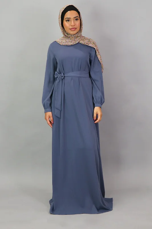 gypsy prom dress-Serenity Blue Deluxe Soft Maxi Dress