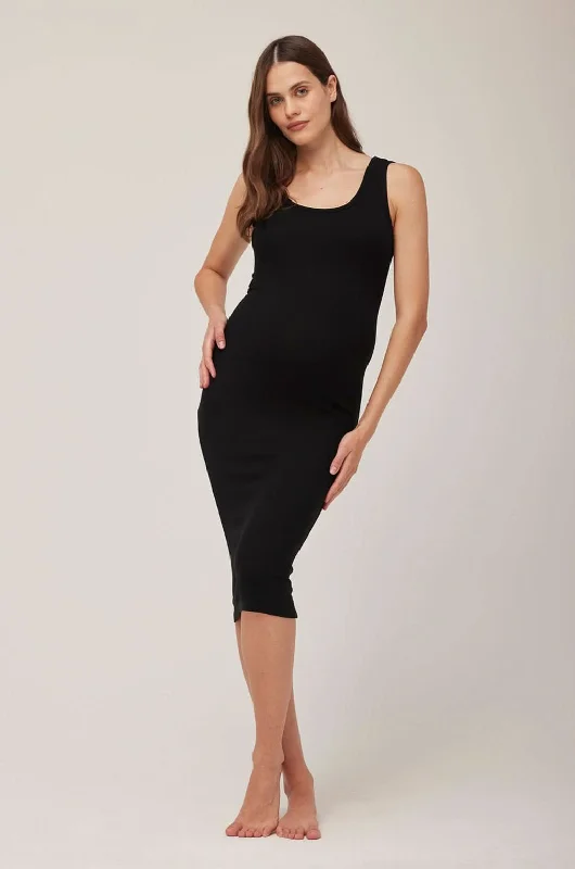 delicate evening dress-Soft Rib Tank Dress