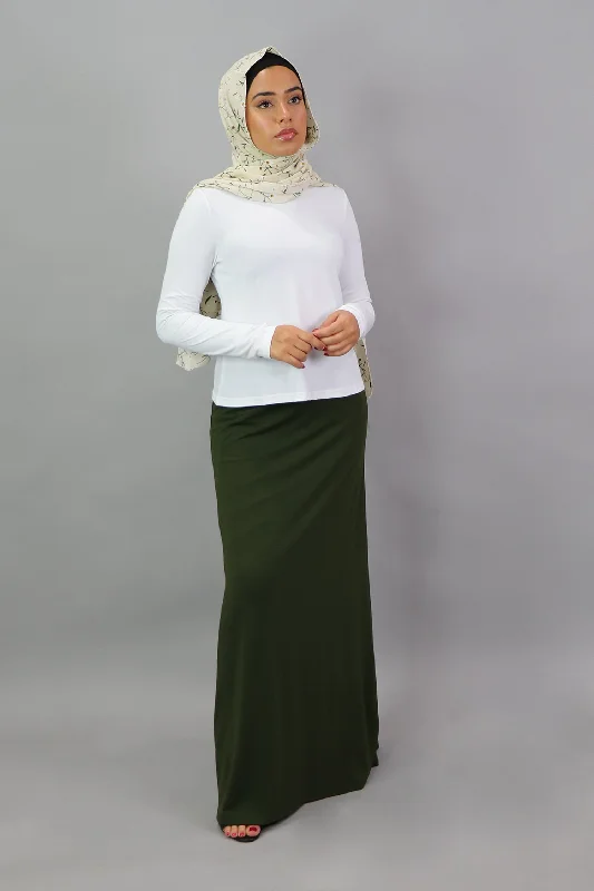 retro prom dress-White Long Sleeve Top