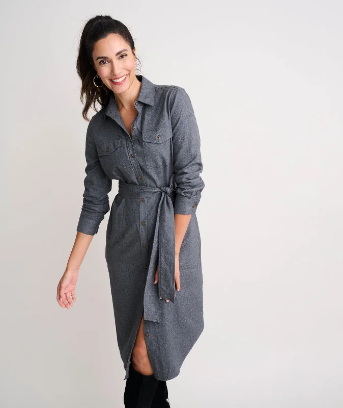 single strap evening dress-Cotton Midi Colby Shirt Dress