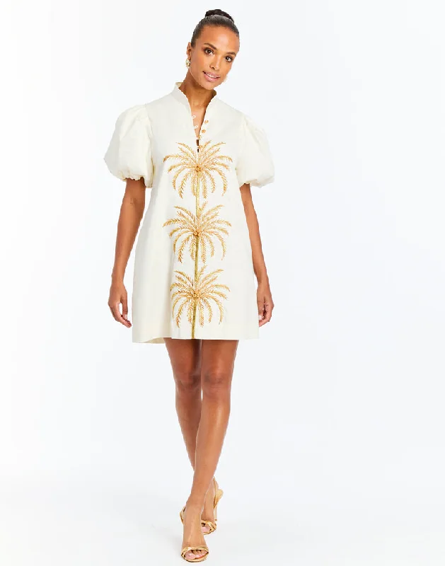 chiffon evening dress-Elliana Barong Mini Dress