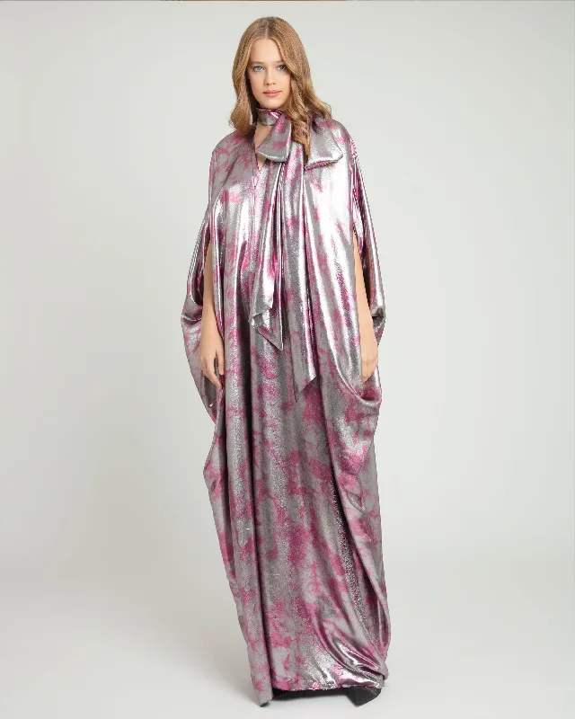 flared sundress-V-Neckline Loose Design Kaftan