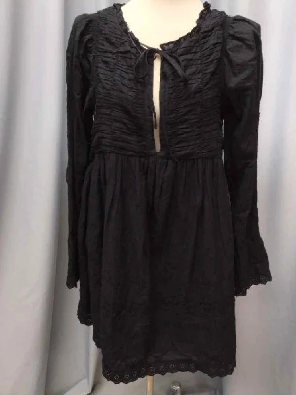 navy velvet dress-FREE PEOPLE SIZE MEDIUM Ladies DRESS