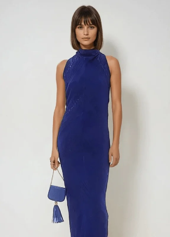 sparkling cocktail dress-Kore Maxi Dress Yves Klein Blue