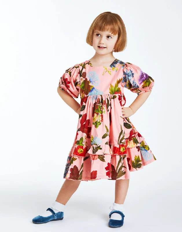 cocoa brown sundress-Pink Chicken x Mestiza Little Girl's Clementine Mini Dress