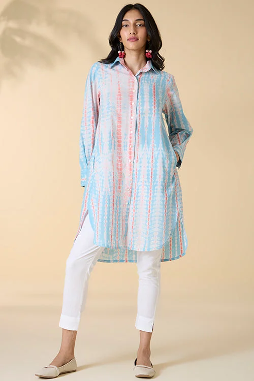 chiffon prom dress-Okhai "Santorini" Tie-and-Dye Pure Cotton Shirt Dress