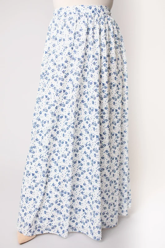 breezy wrap skirt-Blaine Maxi Skirt in Blue Pansy (FINAL SALE)