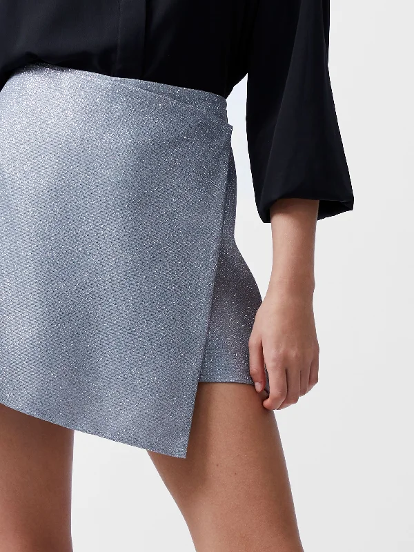 ivory flared skirt-Cece Lurex Skort