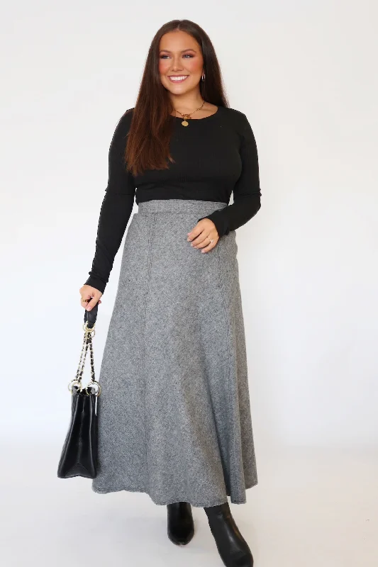 mesh overlay skirt-Darcey A-Line Maxi Skirt