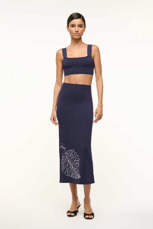 breezy pleated skirt-KARINA SKIRT | NAVY