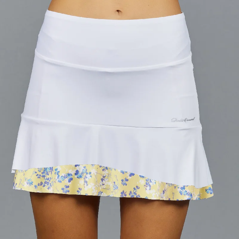 dramatic pleated skirt-Lively Short Skort (white / print)