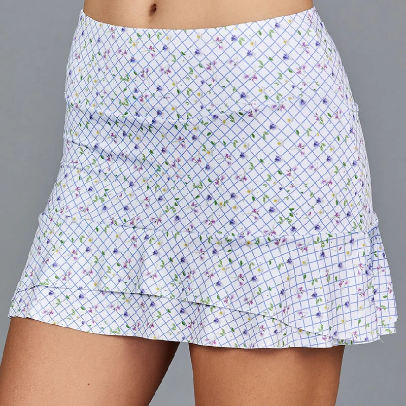 structured flared skirt-Notebook Short Print Skort (floral print)