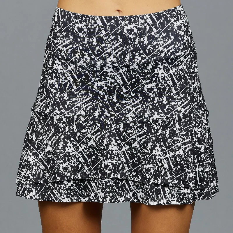 pleated suede skirt-Parker Long Print Skort