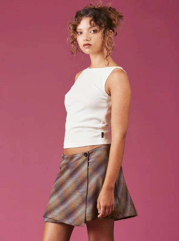 satin wrap skirt-Witz Skirt